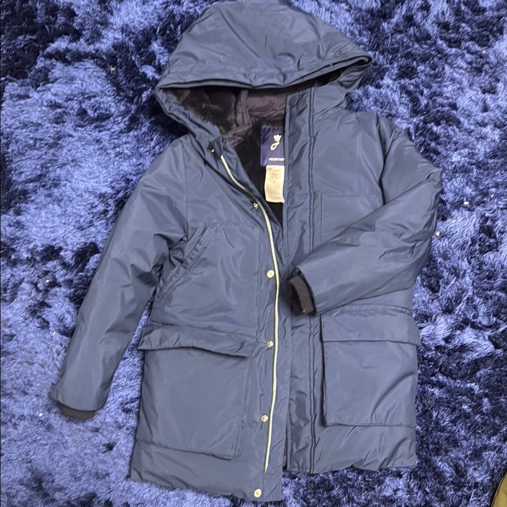 Navy Hooded Winter Coat